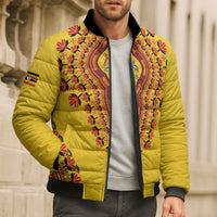 Personalized Uganda African Dashiki Bomber Puffer Jacket - Wonder Print Shop
