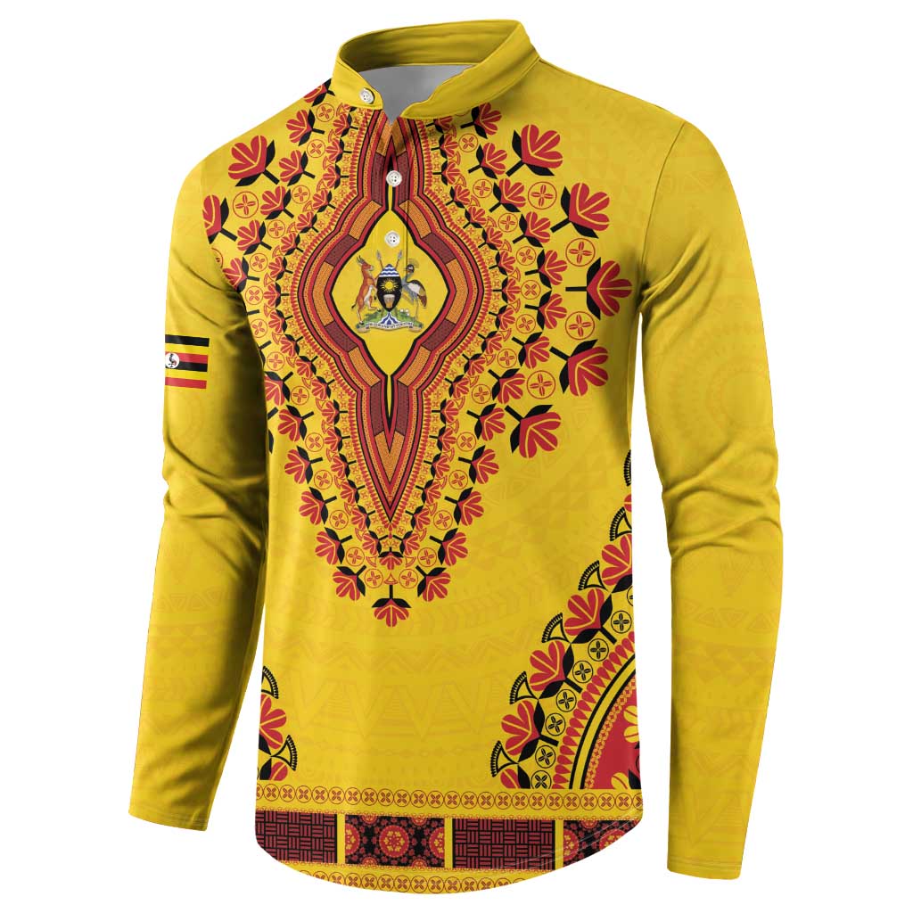 Personalized Uganda African Dashiki Button Sweatshirt - Wonder Print Shop