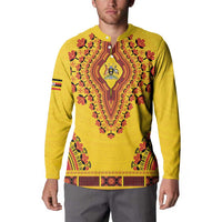 Personalized Uganda African Dashiki Button Sweatshirt - Wonder Print Shop