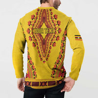 Personalized Uganda African Dashiki Button Sweatshirt - Wonder Print Shop