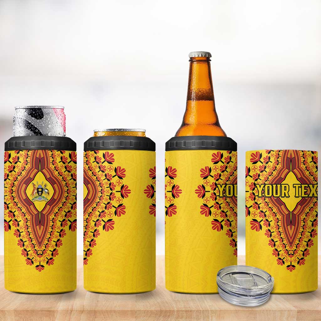 Personalized Uganda African Dashiki 4 in 1 Can Cooler Tumbler - Wonder Print Shop