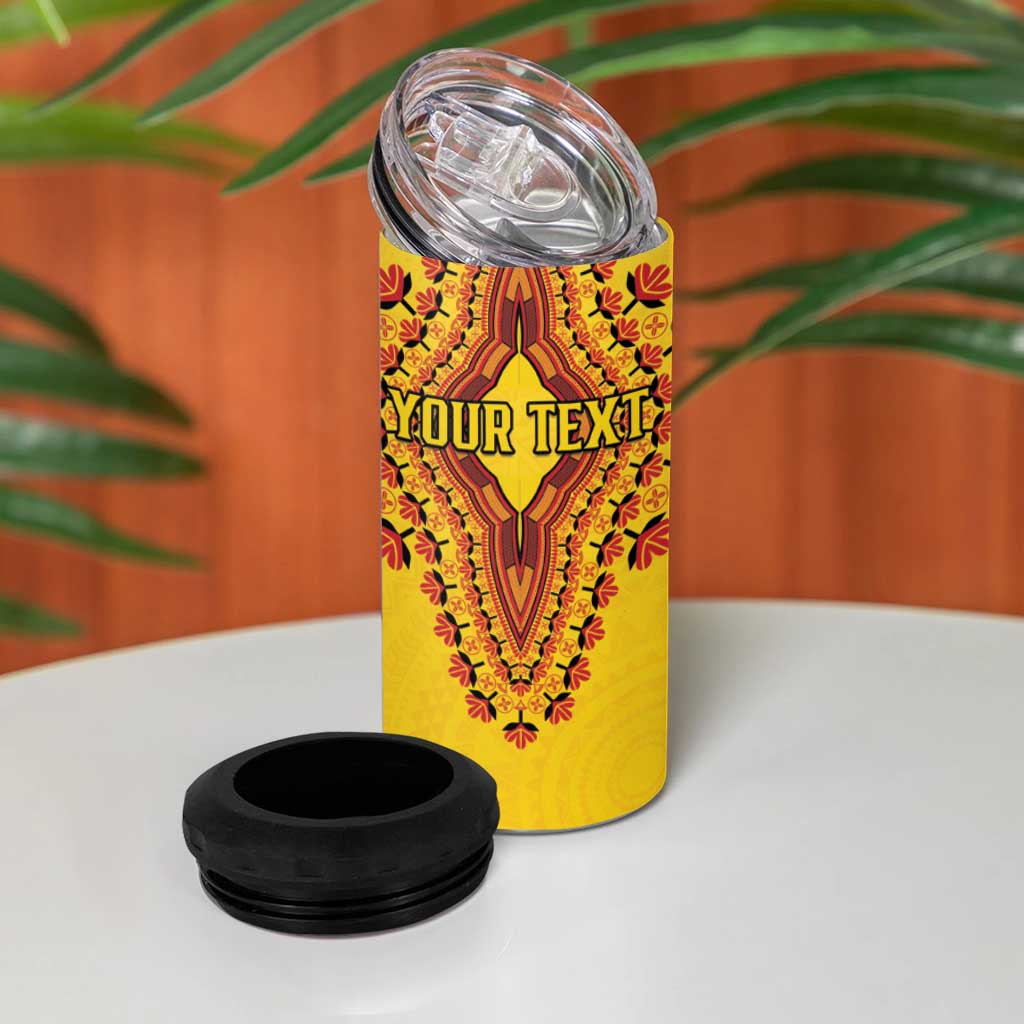 Personalized Uganda African Dashiki 4 in 1 Can Cooler Tumbler - Wonder Print Shop