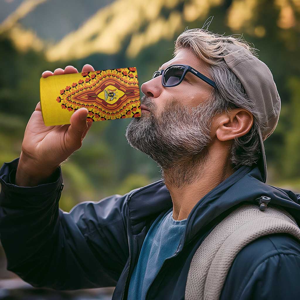 Personalized Uganda African Dashiki 4 in 1 Can Cooler Tumbler - Wonder Print Shop