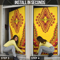 Personalized Uganda African Dashiki Door Cover - Wonder Print Shop