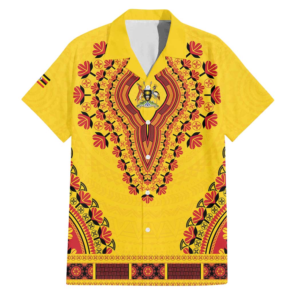 Personalized Uganda African Dashiki Family Matching Mermaid Dress and Hawaiian Shirt - Wonder Print Shop
