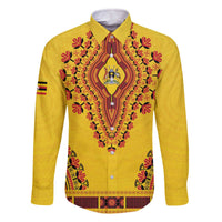 Personalized Uganda African Dashiki Family Matching Off The Shoulder Long Sleeve Dress and Hawaiian Shirt - Wonder Print Shop