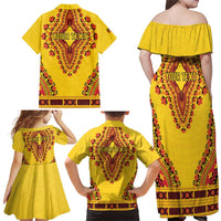 Personalized Uganda African Dashiki Family Matching Off Shoulder Maxi Dress and Hawaiian Shirt - Wonder Print Shop