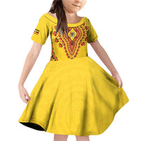 Personalized Uganda African Dashiki Family Matching Off Shoulder Short Dress and Hawaiian Shirt - Wonder Print Shop
