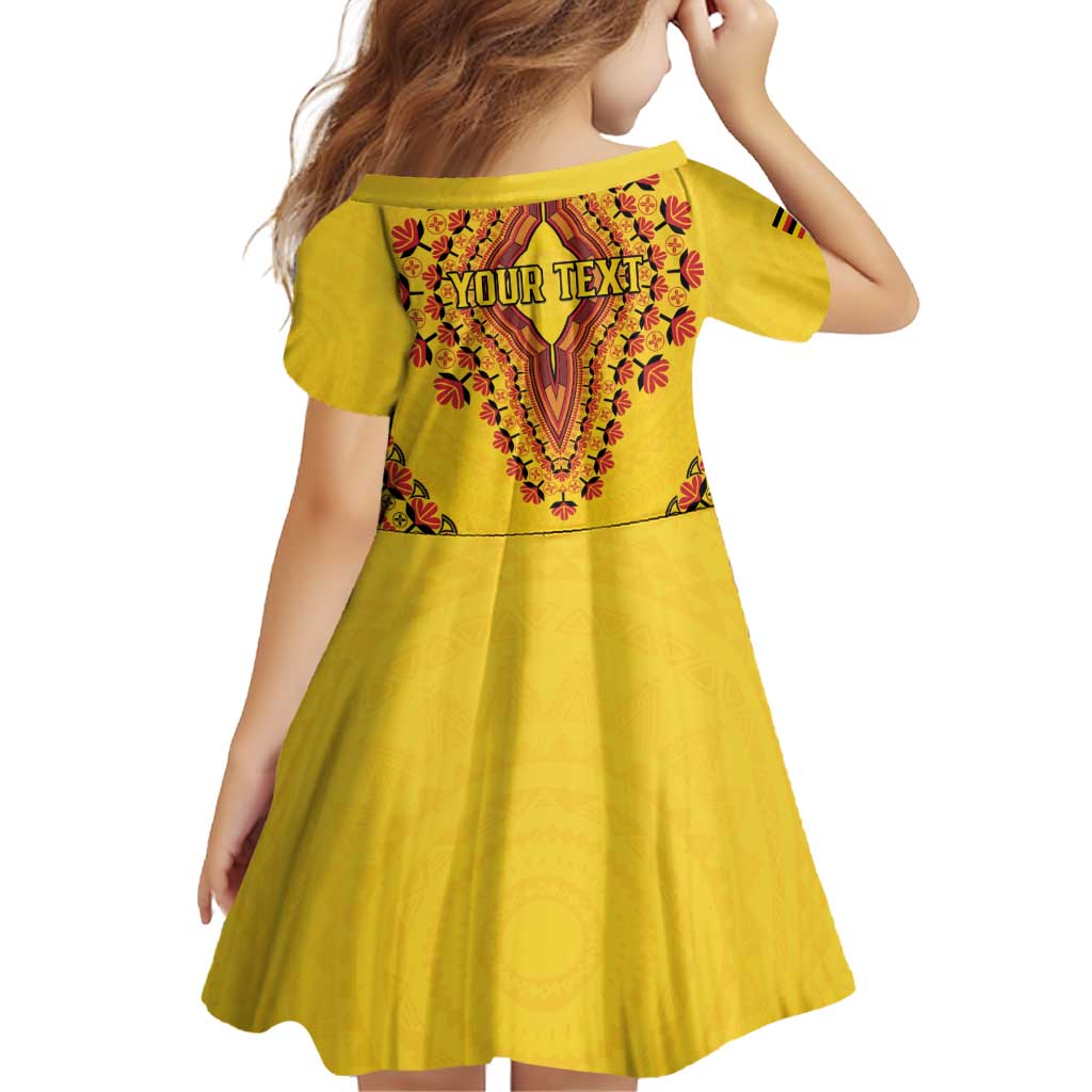 Personalized Uganda African Dashiki Family Matching Off Shoulder Short Dress and Hawaiian Shirt - Wonder Print Shop