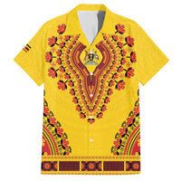 Personalized Uganda African Dashiki Family Matching Off Shoulder Short Dress and Hawaiian Shirt - Wonder Print Shop