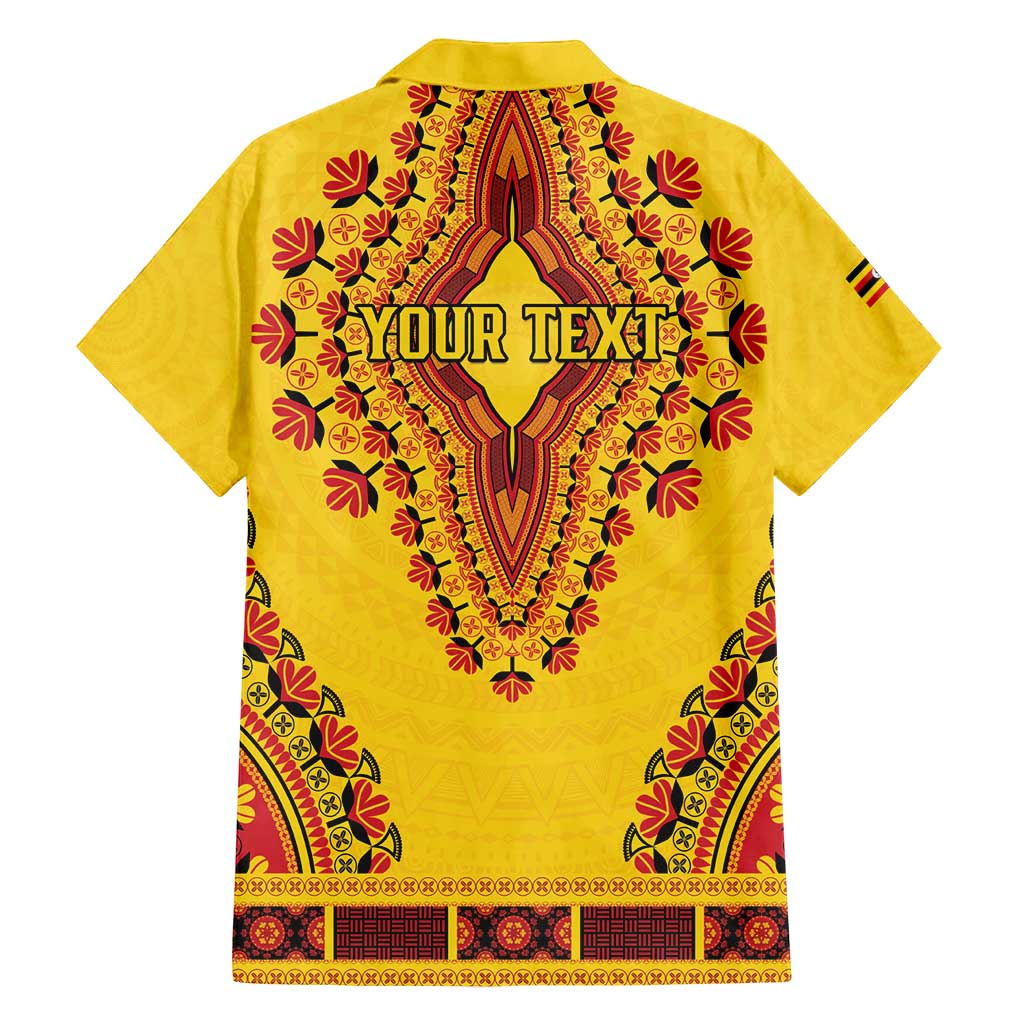 Personalized Uganda African Dashiki Family Matching Off Shoulder Short Dress and Hawaiian Shirt - Wonder Print Shop