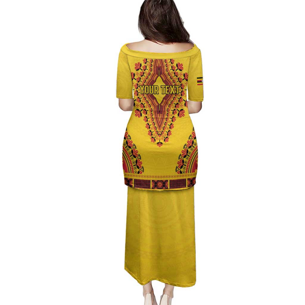 Personalized Uganda African Dashiki Family Matching Puletasi and Hawaiian Shirt - Wonder Print Shop