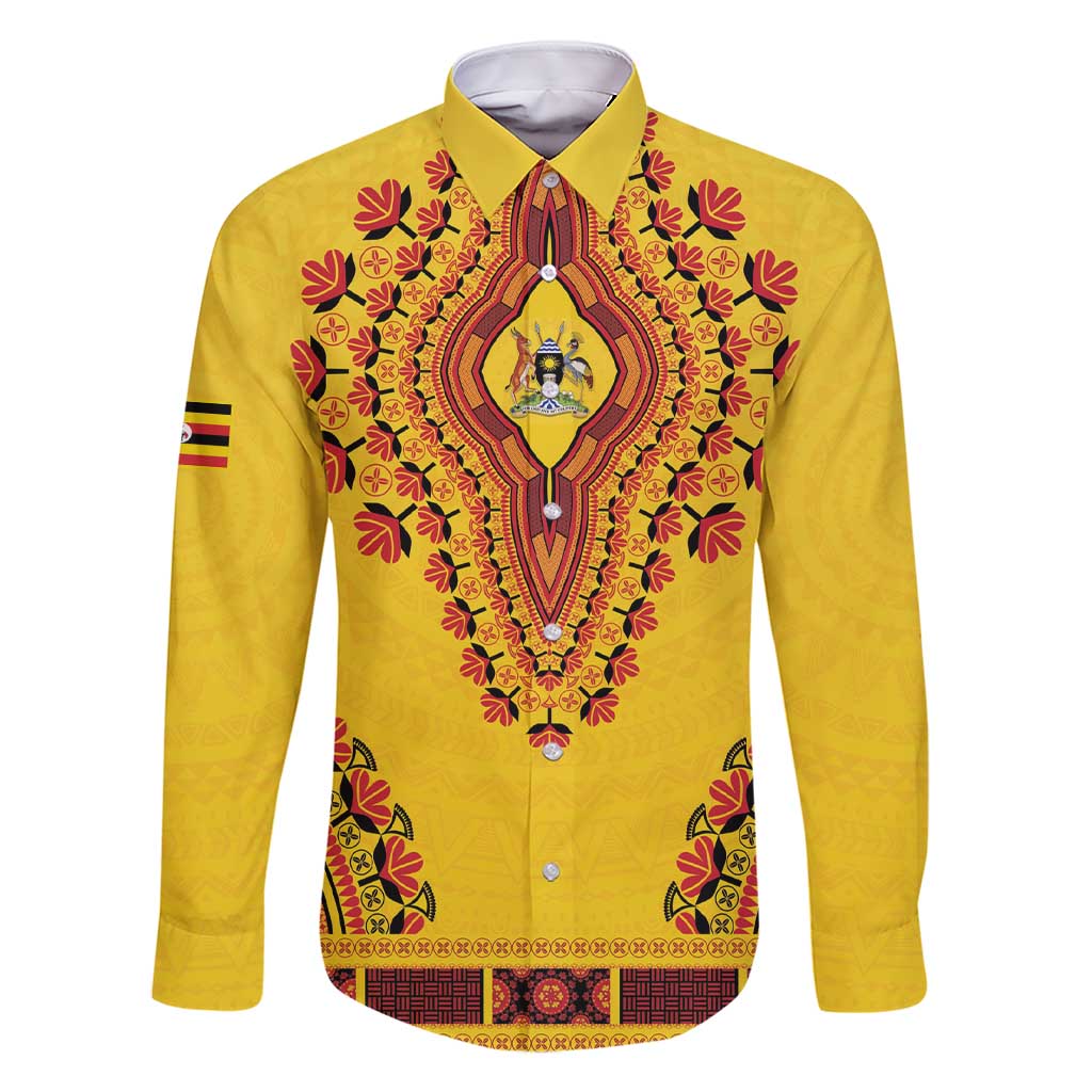 Personalized Uganda African Dashiki Family Matching Short Sleeve Bodycon Dress and Hawaiian Shirt - Wonder Print Shop