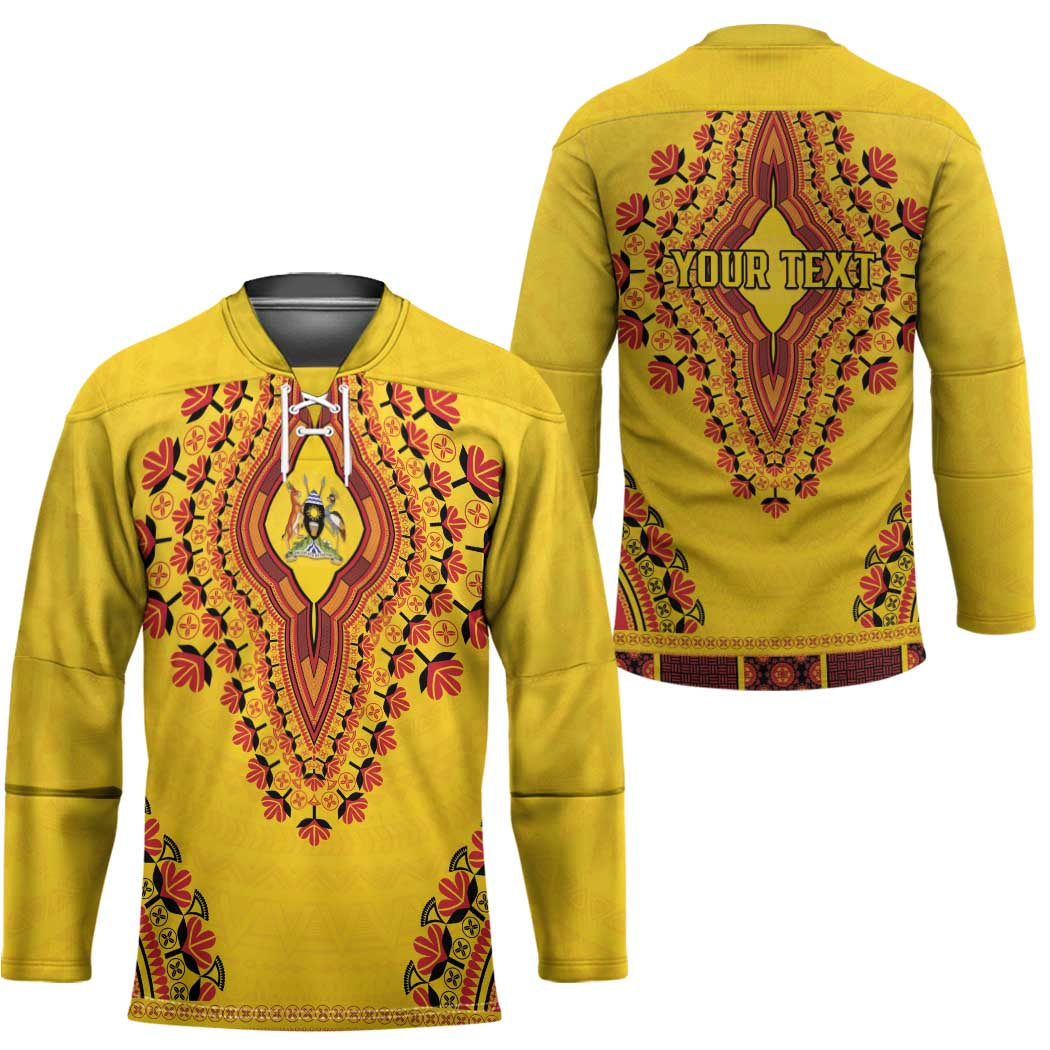 Personalized Uganda African Dashiki Hockey Jersey - Wonder Print Shop