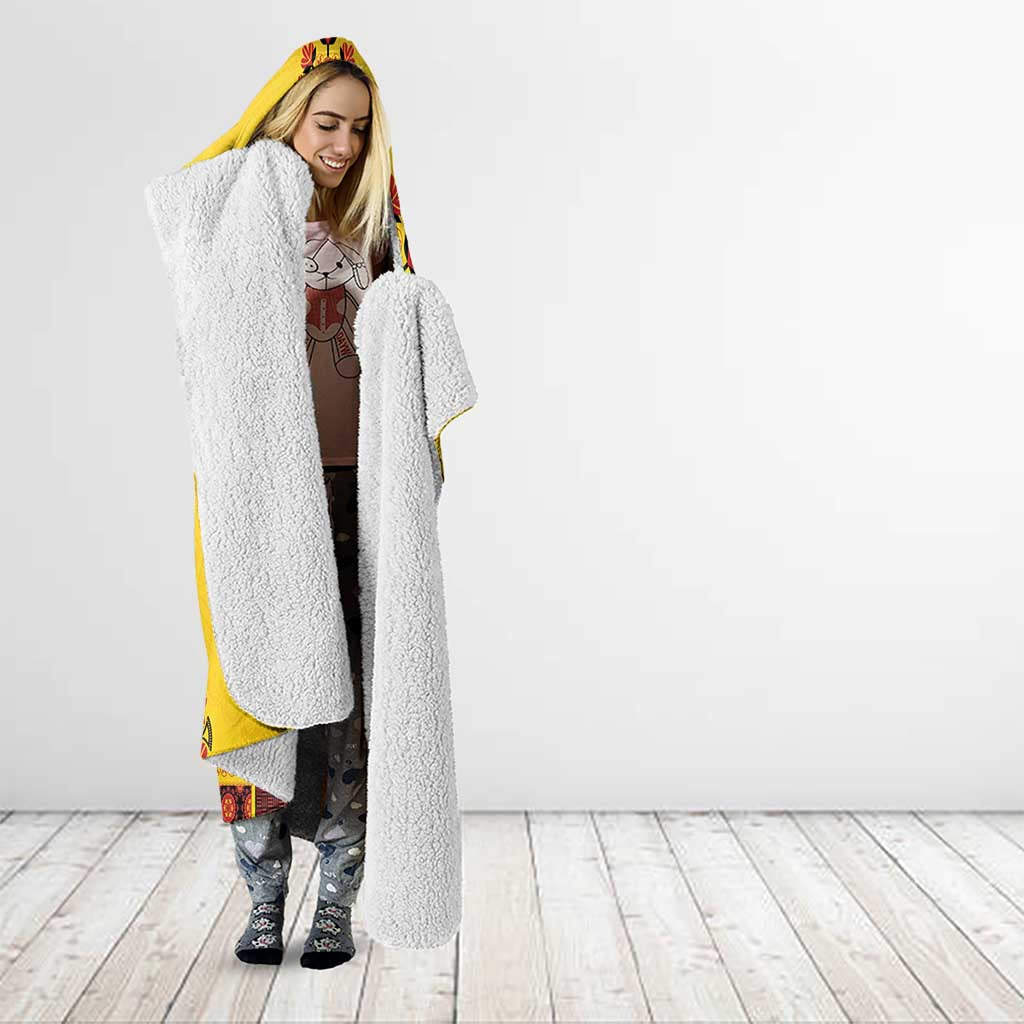 Uganda African Dashiki Hooded Blanket - Wonder Print Shop