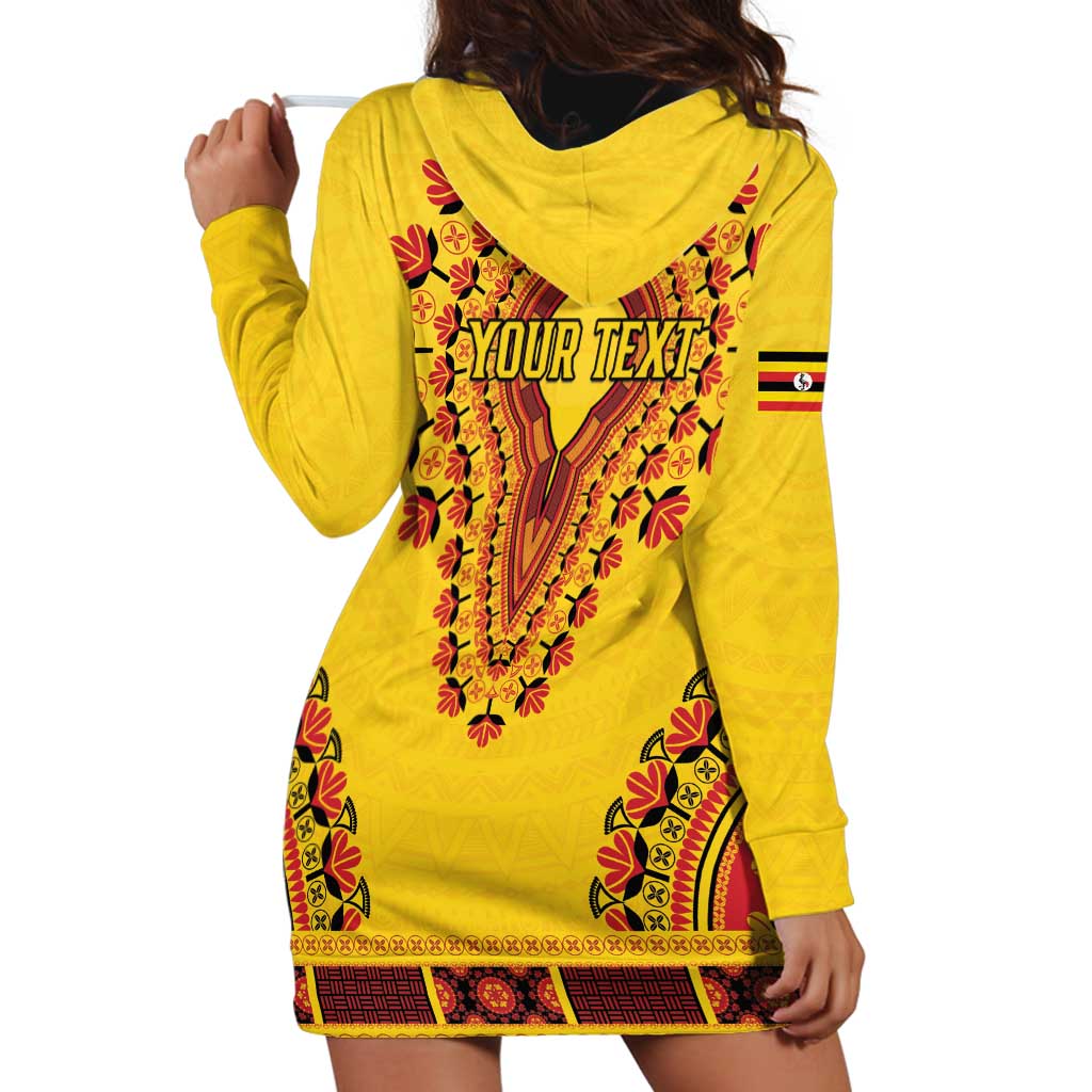 Personalized Uganda African Dashiki Hoodie Dress - Wonder Print Shop