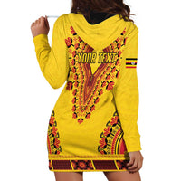Personalized Uganda African Dashiki Hoodie Dress - Wonder Print Shop