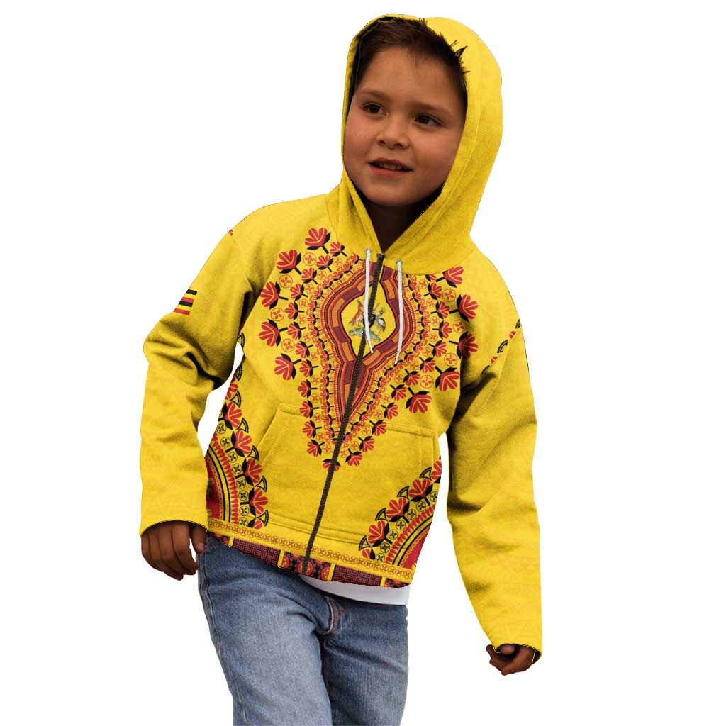 Personalized Uganda African Dashiki Kid Hoodie - Wonder Print Shop
