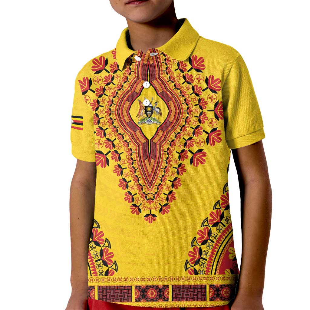 Personalized Uganda African Dashiki Kid Polo Shirt - Wonder Print Shop