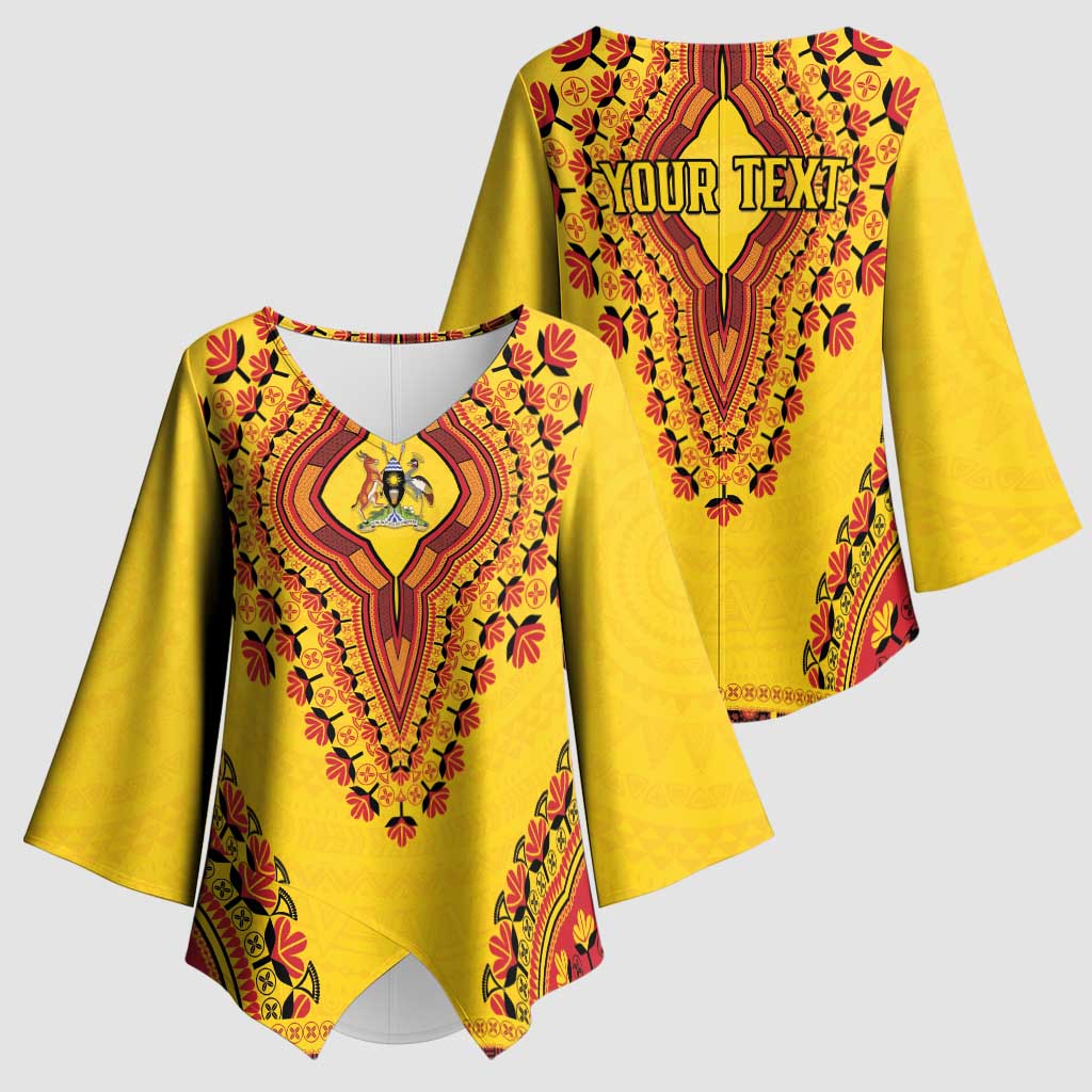 Personalized Uganda African Dashiki Kimono Sleeve Blouse - Wonder Print Shop