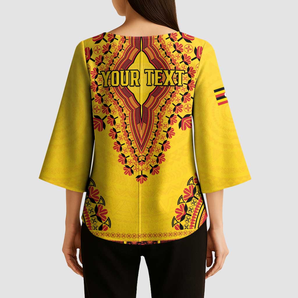 Personalized Uganda African Dashiki Kimono Sleeve Blouse - Wonder Print Shop