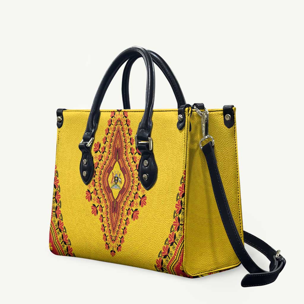 Uganda African Dashiki Leather Bag - Wonder Print Shop