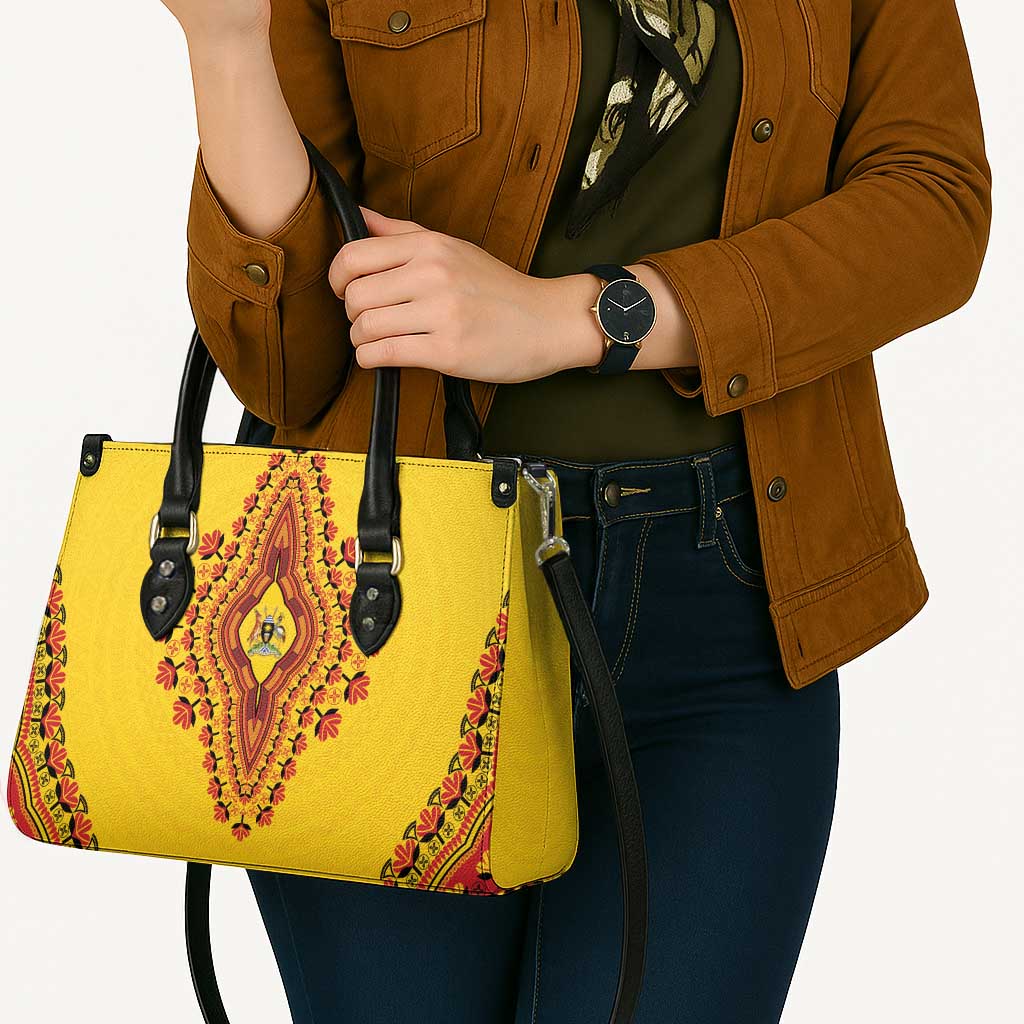 Uganda African Dashiki Leather Bag - Wonder Print Shop
