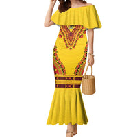 Personalized Uganda African Dashiki Mermaid Dress - Wonder Print Shop