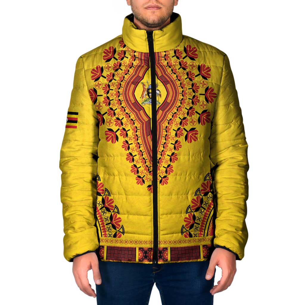 Personalized Uganda African Dashiki Padded Jacket - Wonder Print Shop