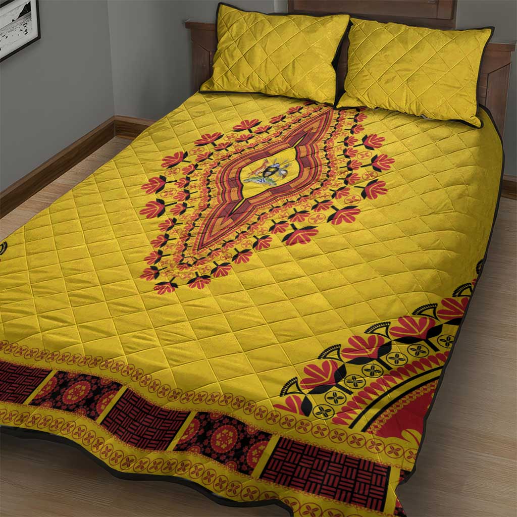 Uganda African Dashiki Quilt Bed Set - Wonder Print Shop