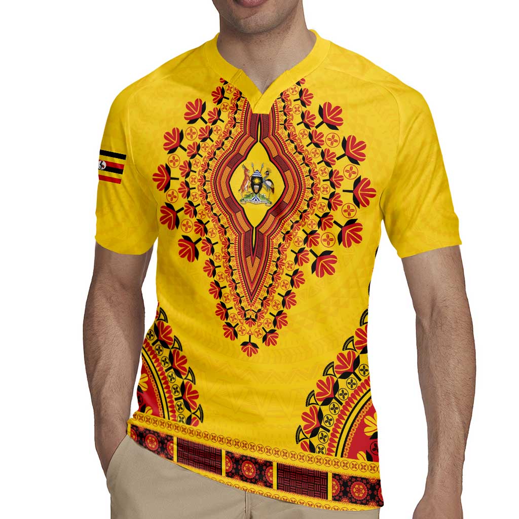 Personalized Uganda African Dashiki Rugby Jersey - Wonder Print Shop