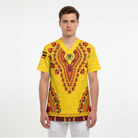 Personalized Uganda African Dashiki Scrub Top - Wonder Print Shop