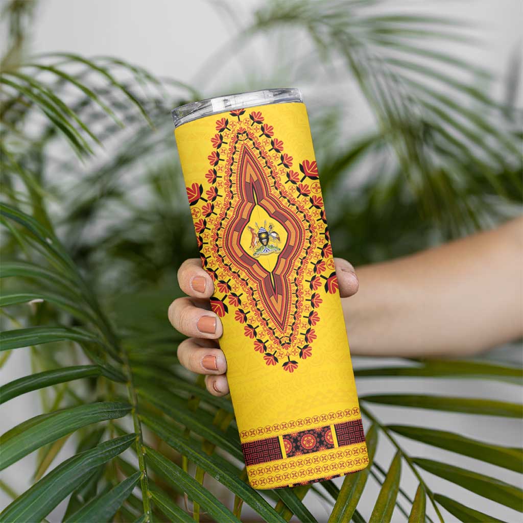 Personalized Uganda African Dashiki Skinny Tumbler - Wonder Print Shop
