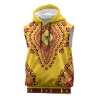 Personalized Uganda African Dashiki Sleeveless Hoodie - Wonder Print Shop