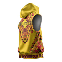 Personalized Uganda African Dashiki Sleeveless Hoodie - Wonder Print Shop