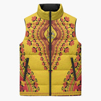 Personalized Uganda African Dashiki Sleeveless Puffer Jacket - Wonder Print Shop