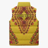 Personalized Uganda African Dashiki Sleeveless Puffer Jacket - Wonder Print Shop