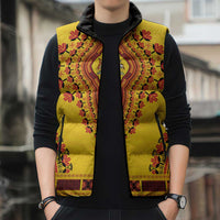 Personalized Uganda African Dashiki Sleeveless Puffer Jacket - Wonder Print Shop