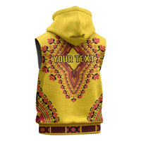 Personalized Uganda African Dashiki Sleeveless Zip Hoodie - Wonder Print Shop