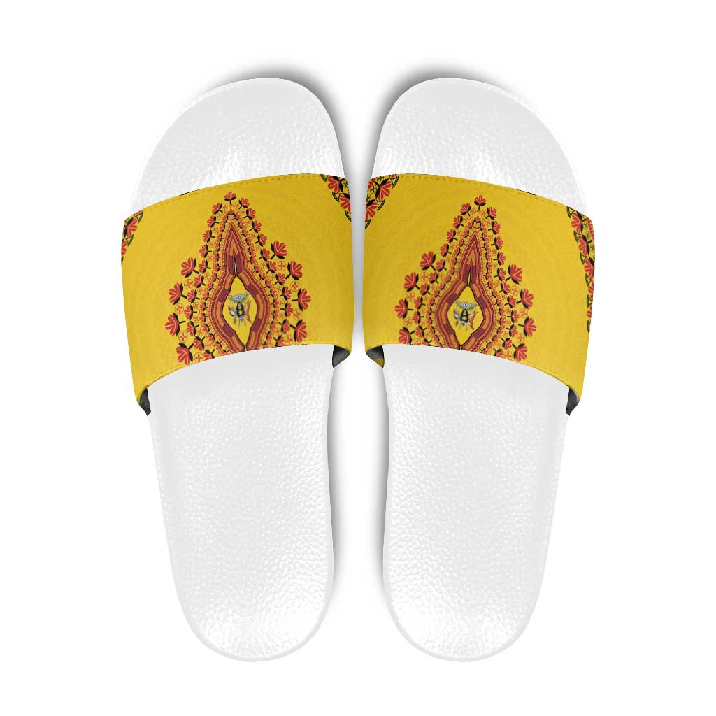 Uganda African Dashiki Slide Sandals - Wonder Print Shop