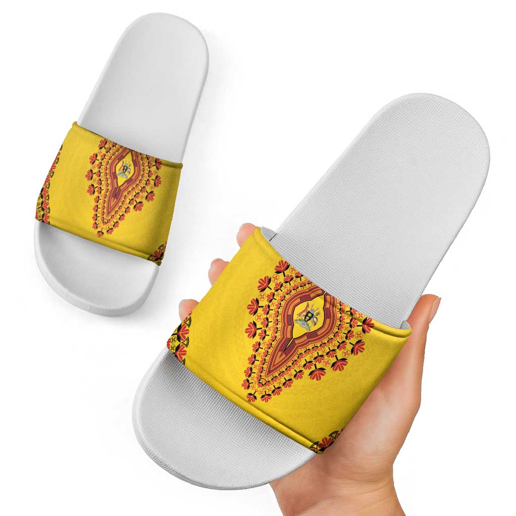 Uganda African Dashiki Slide Sandals - Wonder Print Shop