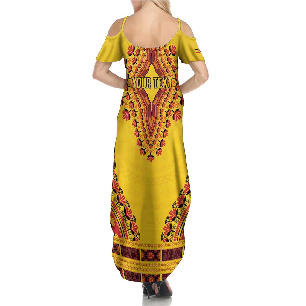 Personalized Uganda African Dashiki Summer Maxi Dress - Wonder Print Shop