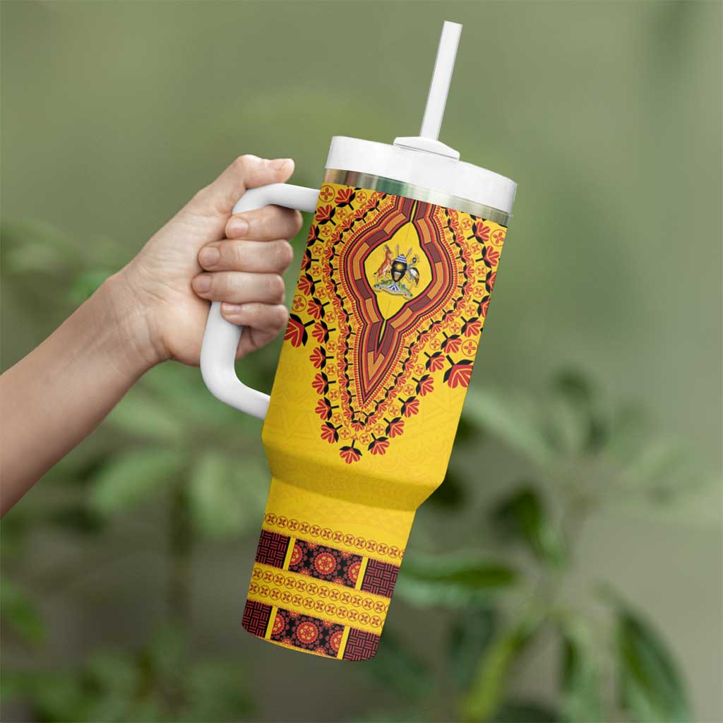 Personalized Uganda African Dashiki Tumbler With Handle - Wonder Print Shop