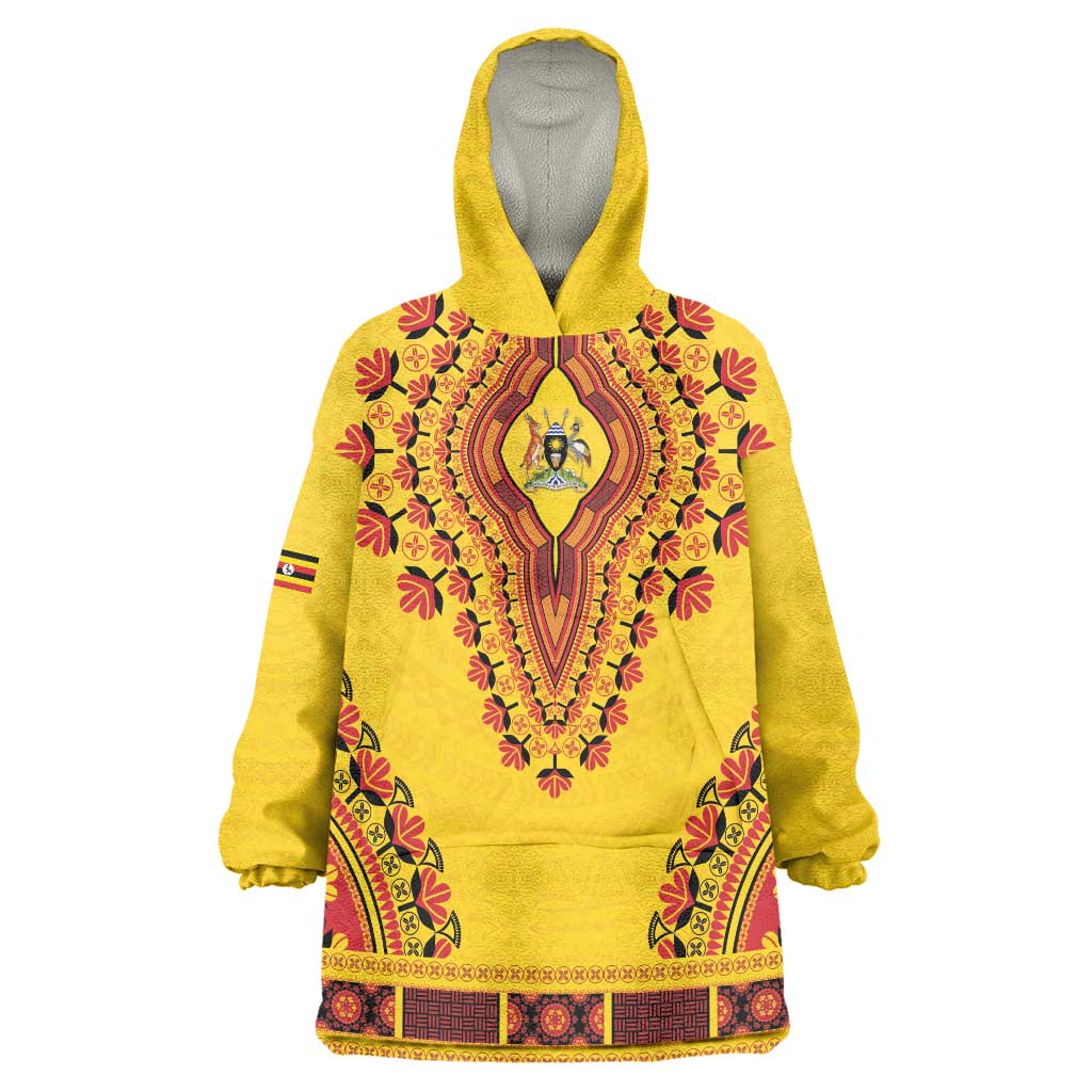 Personalized Uganda African Dashiki Wearable Blanket Hoodie - Wonder Print Shop