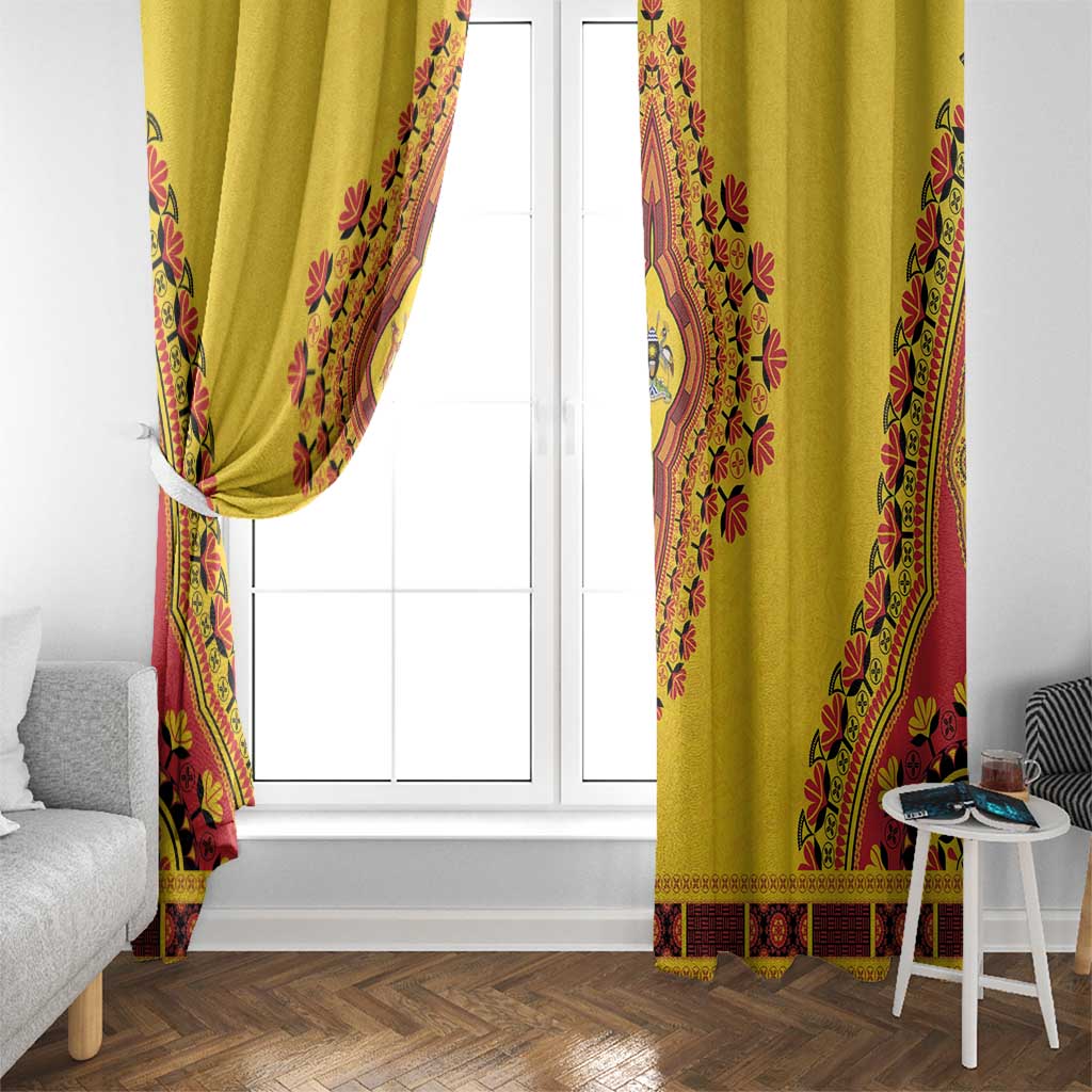 Uganda African Dashiki Window Curtain - Wonder Print Shop