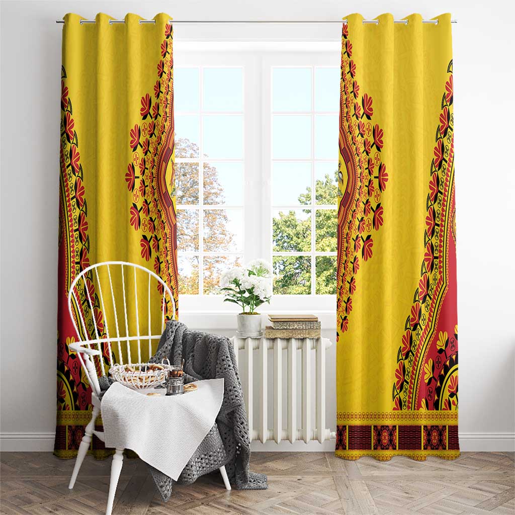 Uganda African Dashiki Window Curtain - Wonder Print Shop