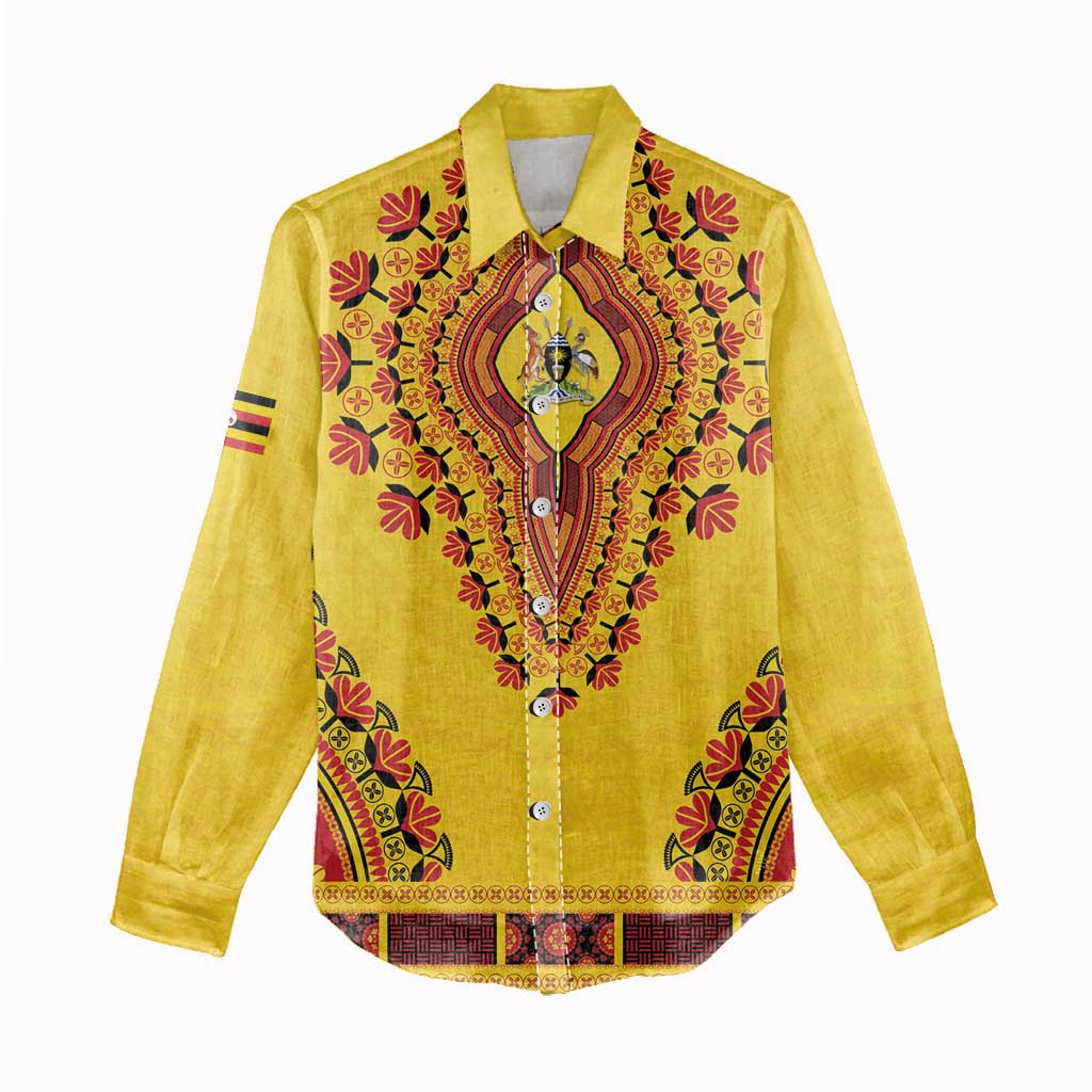 Personalized Uganda African Dashiki Women Casual Shirt - Wonder Print Shop