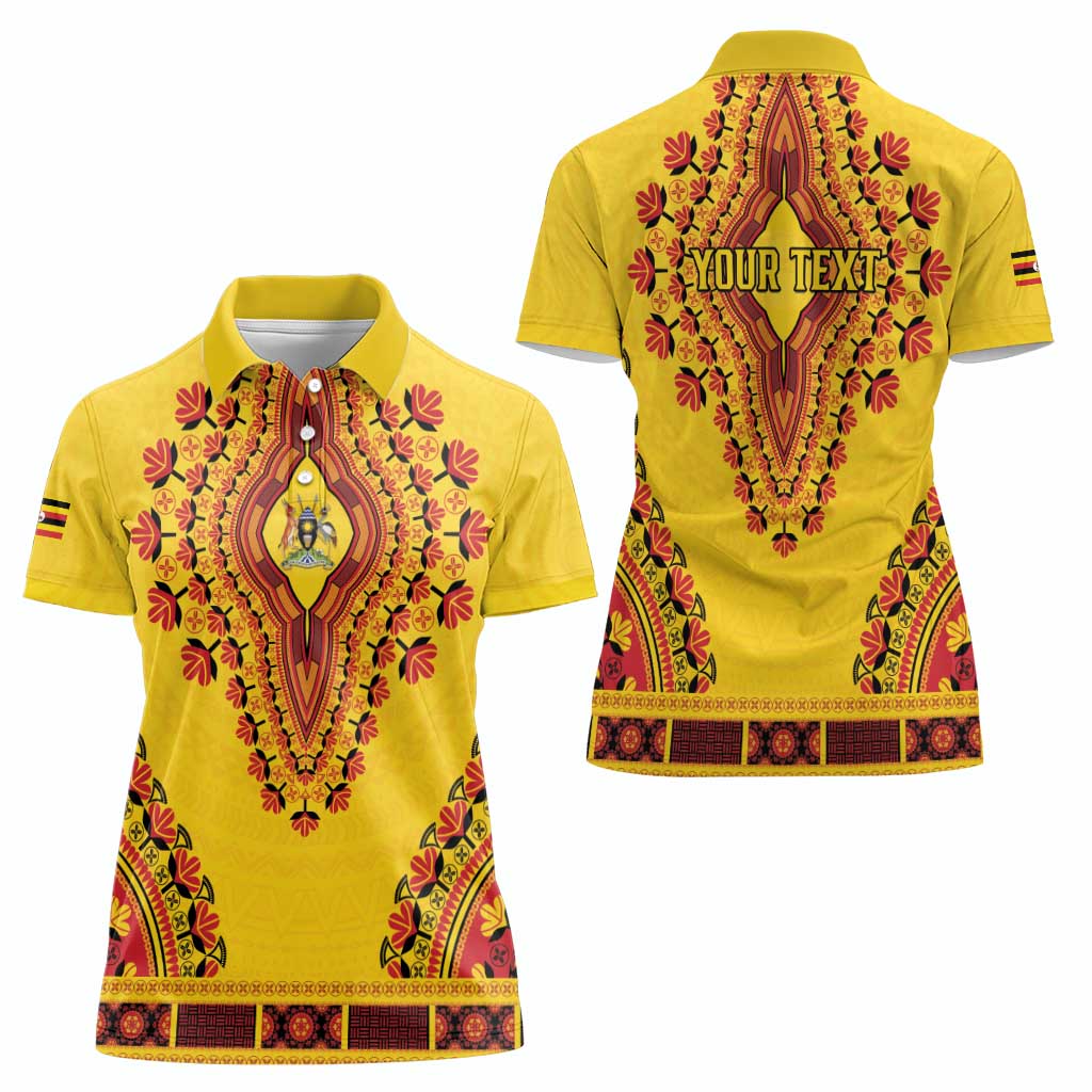 Personalized Uganda African Dashiki Women Polo Shirt - Wonder Print Shop