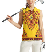 Personalized Uganda African Dashiki Women Sleeveless Polo Shirt - Wonder Print Shop
