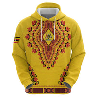 Personalized Uganda African Dashiki Zip Hoodie - Wonder Print Shop